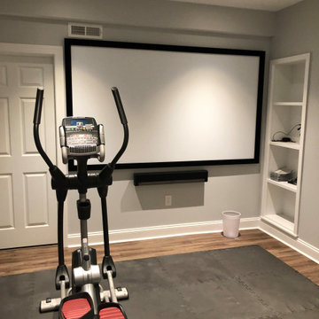 Glen Mills Finished Basement: Bar, Bath, Exercise, Built In’s and TV Area