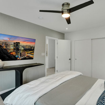 Miami Beach Bedroom Remodel with Custom Closet Office Storage
