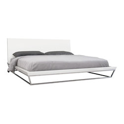 Angulatus Platform Bed | White - Platform Beds