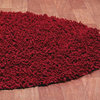 Burgundy Shagadelic Chenille Twist Rug, 3' Round