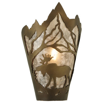 8W Moose at Dawn Left Wall Sconce