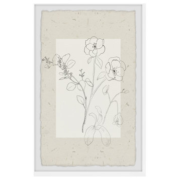 "Floral Sketch" Framed Painting Print, 8x12
