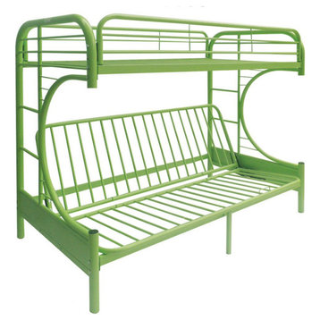 Metal Twin/Full Futon Bunk Bed, Green