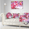 Red Orchid With Sea Floral Throw Pillow, 12"x20"