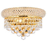 Elegant Lighting - Elegant Lighting Primo 2-Light Wall Sconce, Gold, Royal Cut - Primo wall sconces come in finishes of brilliant chrome or gold, which are refracted in the clear crystals