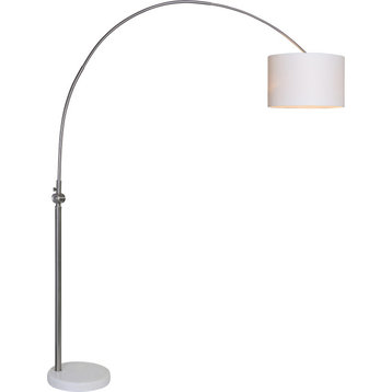 Renwil Cassell LPF3071 One Light Floor Lamp, Brushed Nickel Finish