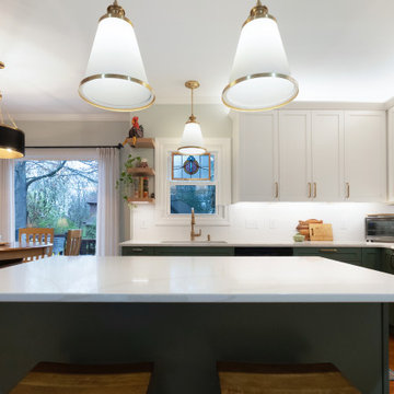 Contemporary Kitchen Remodel Done With New Two-Tone Cabinets