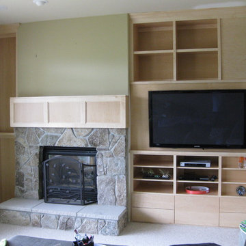 Entertainment Center: Clear Finished Maple