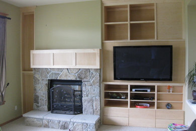 Example of a trendy family room design in Seattle