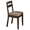Jofran 743-811KD Bedford Acacia Double Slat Back Chair [Set of 2]