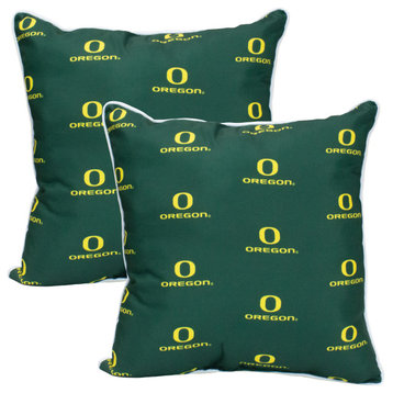 Oregon Ducks 16"x16" Decorative Pillow, Includes 2 Decorative Pillows