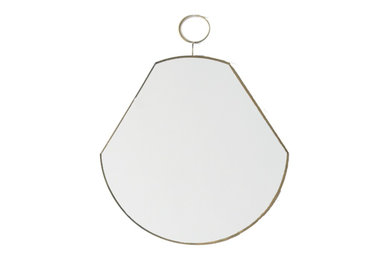 Pear Shaped Brass Loop Wall Mirror