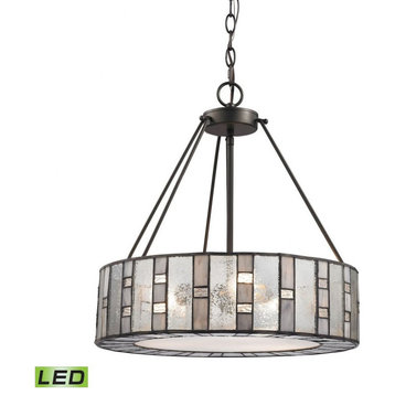 28.5W 3 LED Chandelier in Transitional Style - 20 Inches tall and 18 inches