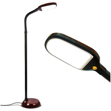 Brightech Litespan LED Bright Reading and Craft Floor Lamp - Modern Standing, Ha