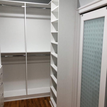 Efficient Storage Solutions: White Small Walk-in Closets Project