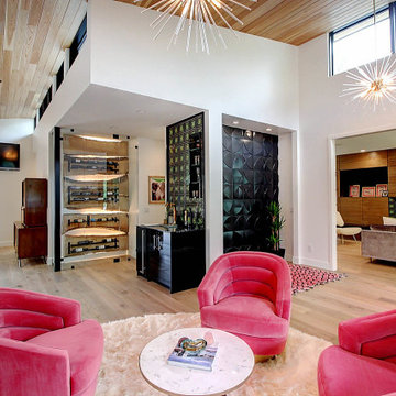Glam Mid-Century Lounge Bar Wine Room