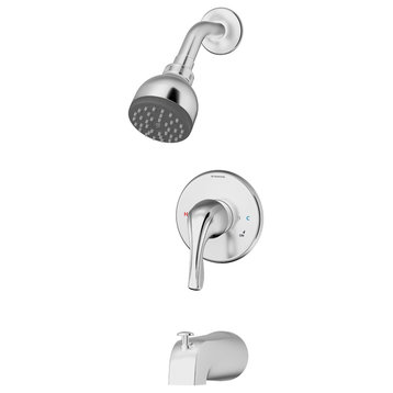 Origins 1-Handle Tub/Shower Faucet Trim, No Valve, Polished Chrome