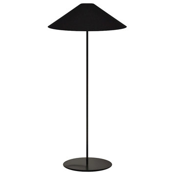 Dainolite Maine 1 Light Floor Lamp, Black