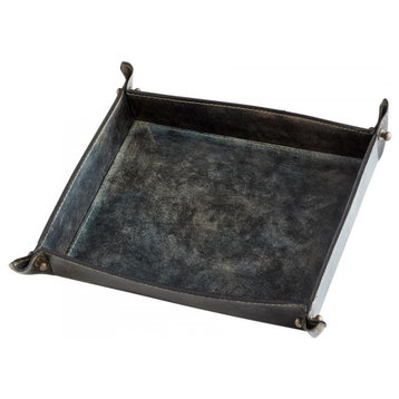 Hold It Right There Tray, Grey, Leather, 10.75"W (8040 M9FY3)