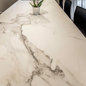Marble countertop close-up