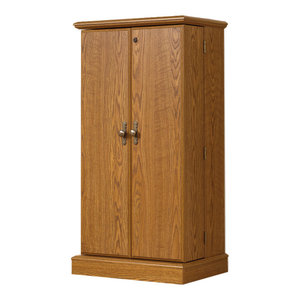 Sauder Beginnings Multimedia Storage Tower In Cinnamon Cherry