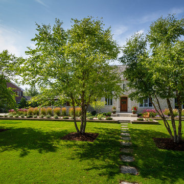 Contemporary Front Yard Landscape - Brookfield