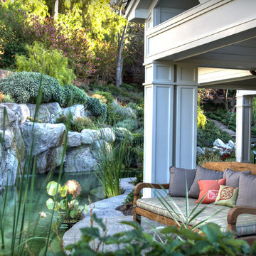 Traditional (with a twist) Pond & Loggia.