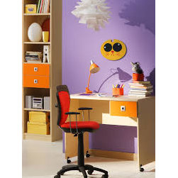 Hepcat Clock- Cat Face Wood Case Two Rotating Aluminum Dials - Wall Clocks
