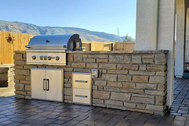 Example of a classic patio kitchen design in Other