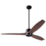 The Modern Fan Co. - Arbor Fan, Dark Bronze, 54" Mahogany Blades, No Light, Wall/Remote Control - From The Modern Fan Co., the original and premier source for contemporary ceiling fan design: the Arbor DC Ceiling Fan in Dark Bronze with Mahogany Blades and choice of control option.