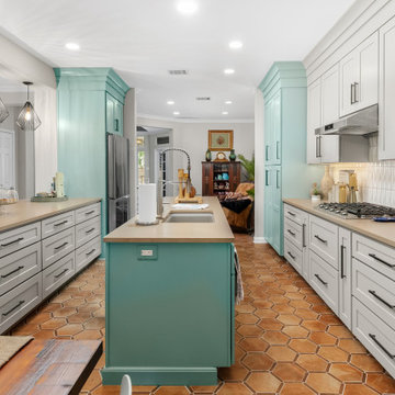 Open, Light-Filled Kitchen with Central Island