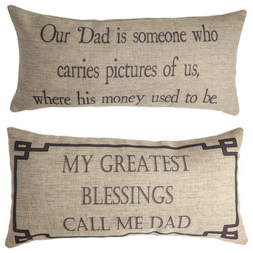 Great Dad Quote Indoor Outdoor Double Sided Pillow Father Gift Dad Quote