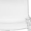 LeisureMod Murray Lucite Stackable Molded Dining Side Chair, Set of 4, Clear