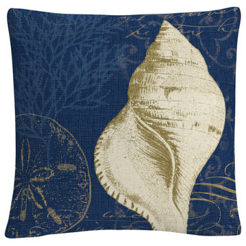 Pela Studio 'Coastal Moonlight IV Teal' Decorative Throw Pillow