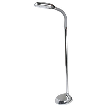 Natural Full Spectrum Sunlight Therapy Floor Lamp by Lavish Home, Chrome