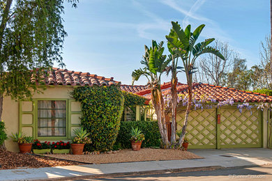 Inspiration for a rustic exterior home remodel in San Diego