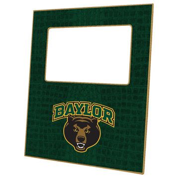 F3106 -Baylor with Bear Head on Green Crock Picture Frame