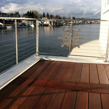 Ipe Rooftop Deck with Stainless Steel Railing