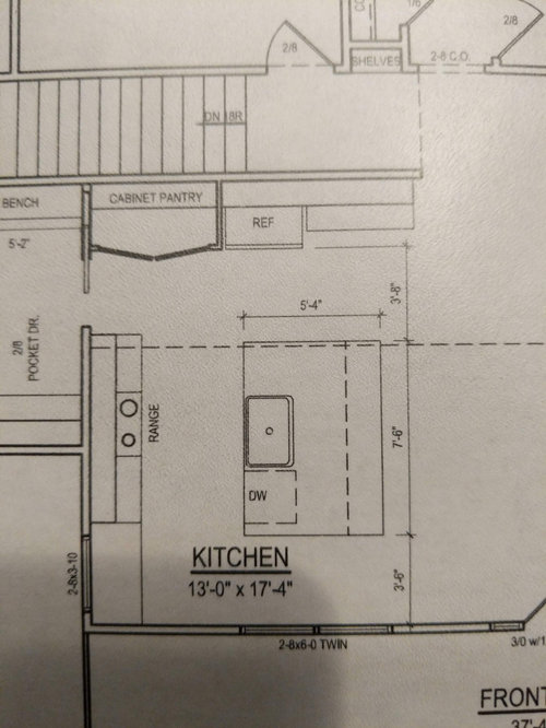 Is my kitchen island too big? 7'4 x 5'4