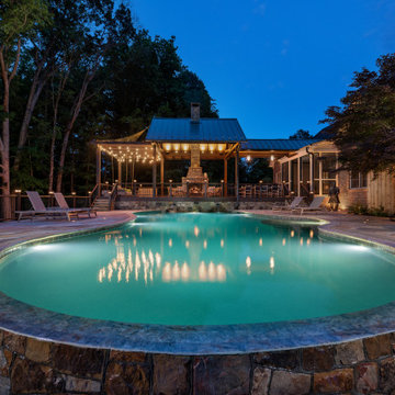 Luxury Vanishing Edge Pool with Copper Scuppers