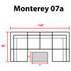 Monterey 7 Piece Outdoor Wicker Patio Furniture Set 07a