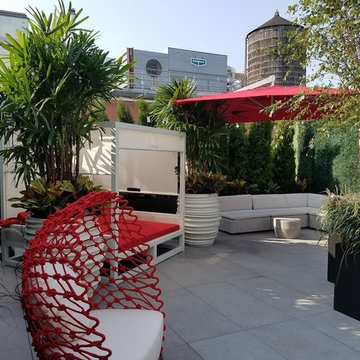 Manhattan NYC Penthouse Rooftop Garden project New York Plantings Gardene