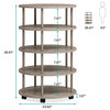 Tribesigns 5-Tier Rotating Shoe Rack for Entryway Bedroom Closet, Grey
