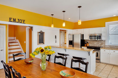 Example of a beach style kitchen design in Miami