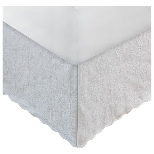 Greenland Home Paisley Bed Skirt 18", Quilted Full