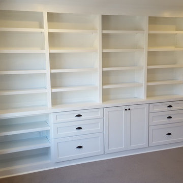 Office Wall Built-in with Drawers Bases