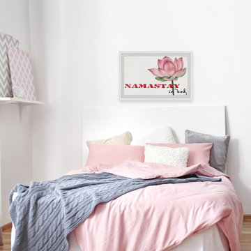 "Namastay in Bed V" Framed Painting Print