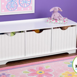 Kids Kraft - Kids Kraft Nantucket Storage Bench - Accent And Storage Benches