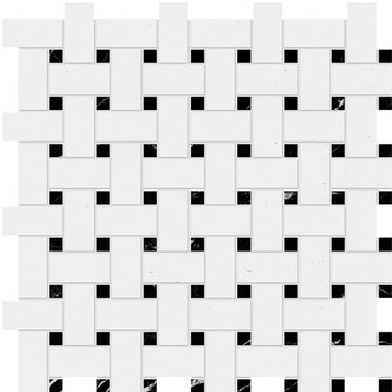 Honed Basket Weave Marble Mosaics
