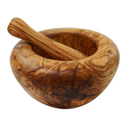 Le Souk Olivique - Olivique Rounded Mortar and Pestle, Large - Mortar And Pestle Sets